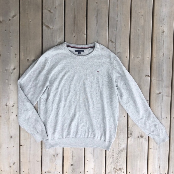 Tommy Hilfiger Grey Logo Crew Neck Sweater XL - Picture 7 of 7